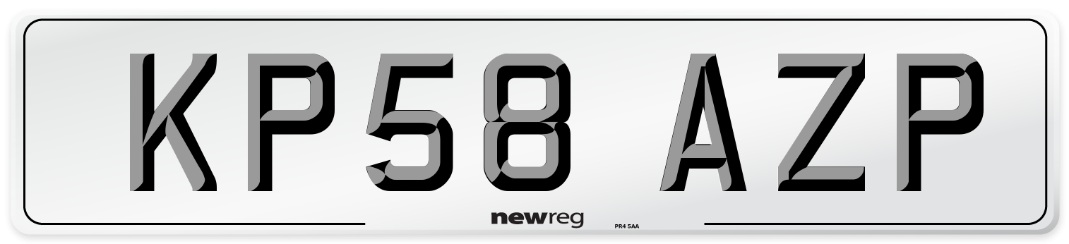 KP58 AZP Number Plate from New Reg
